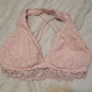 Light pink bralette.